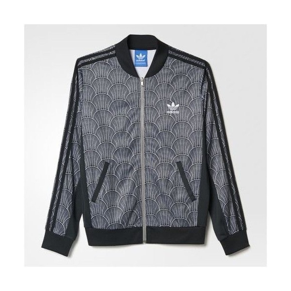 Adidas Shell Superstar Track Jacket Black Gray Women’s Size Large - Picture 1 of 10